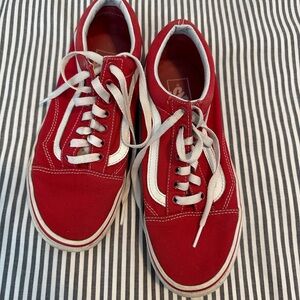 Red Vans Old Skool Sneakers